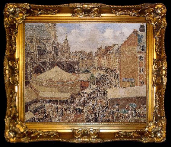 framed  Camille Pissarro morning market, ta009-2