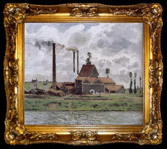 framed  Camille Pissarro Metaponto factory near Watts, ta009-2