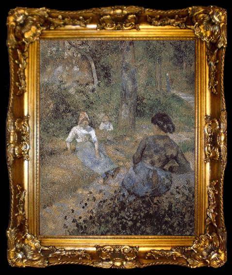 framed  Camille Pissarro rest, ta009-2