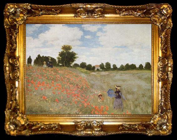 framed  Claude Monet Poppies Blooming,, ta009-2