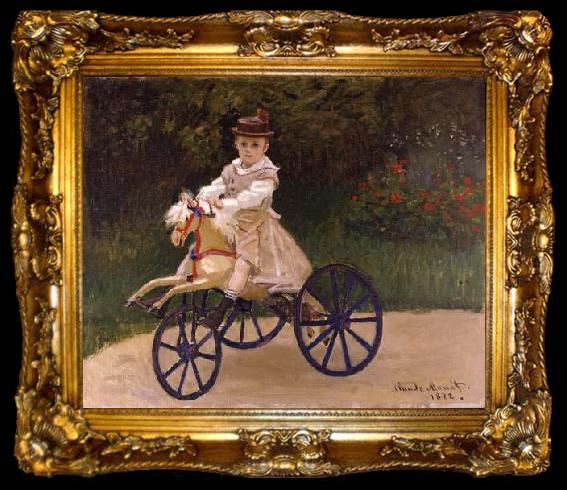 framed  Claude Monet Jean Monet on his Hobby Horse, ta009-2