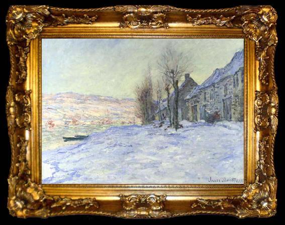 framed  Claude Monet Lavacourt: Sunshine and Snow, ta009-2