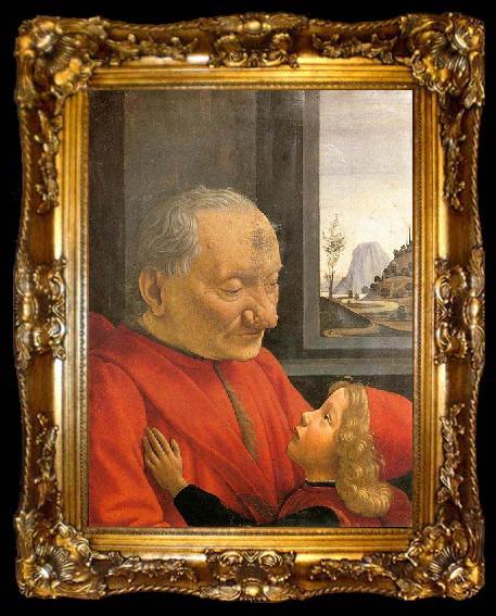 framed  Domenico Ghirlandaio An Old Man and His Grandson, ta009-2