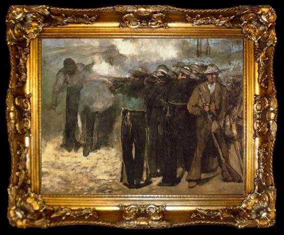 framed  Edouard Manet The Execution of Emperor Maximilian,, ta009-2