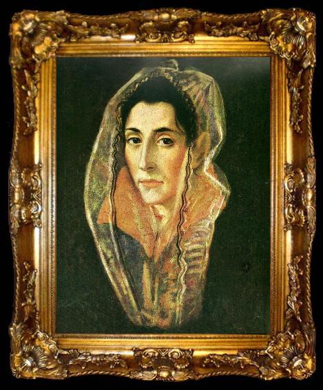 framed  El Greco a lady, ta009-2