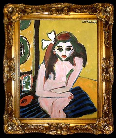 framed  Ernst Ludwig Kirchner Marzella, ta009-2