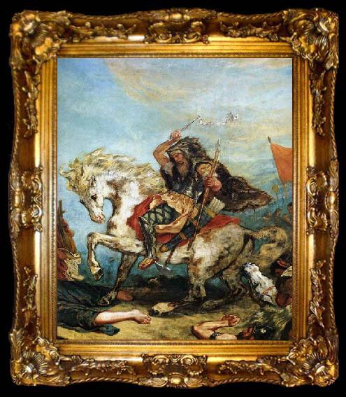 framed  Eugene Delacroix Attila and his Hordes Overrun Italy and the Arts, ta009-2