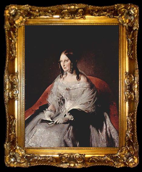 framed  Francesco Hayez Portrait of the princess of Sant Antimo, ta009-2