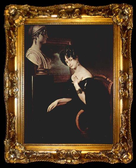 framed  Francesco Hayez Portrait of Cristina di BelgiojosoTrivulzio, ta009-2