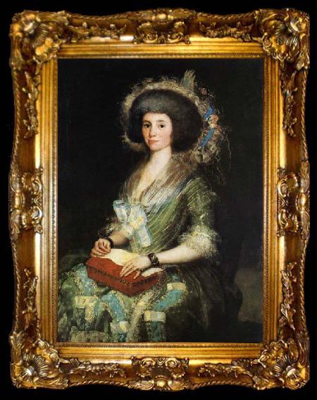 framed  Francisco de goya y Lucientes Portrait of the Wife of Juan Agust, ta009-2