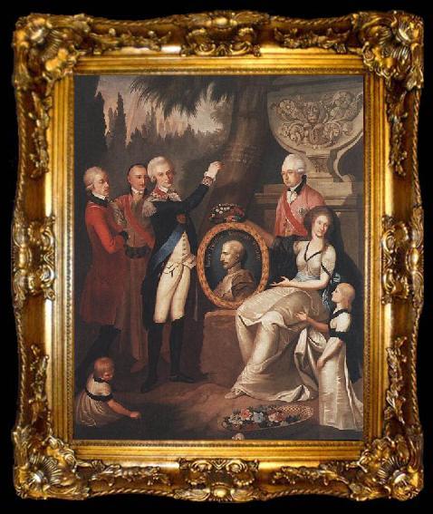 framed  Franciszek Smuglewicz Portrait of the Prozor Family,, ta009-2