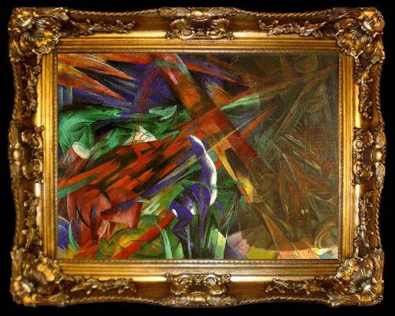 framed  Franz Marc The Fate of the Animals, 1913, ta009-2
