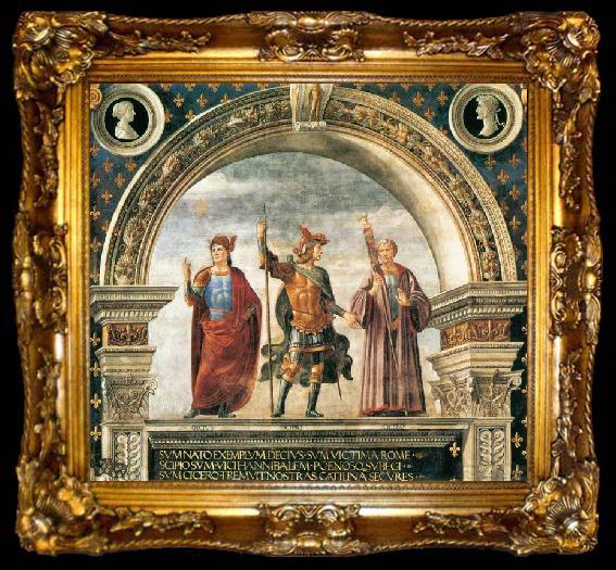 framed  GHIRLANDAIO, Domenico Decoration of the Sala del Gigli, ta009-2