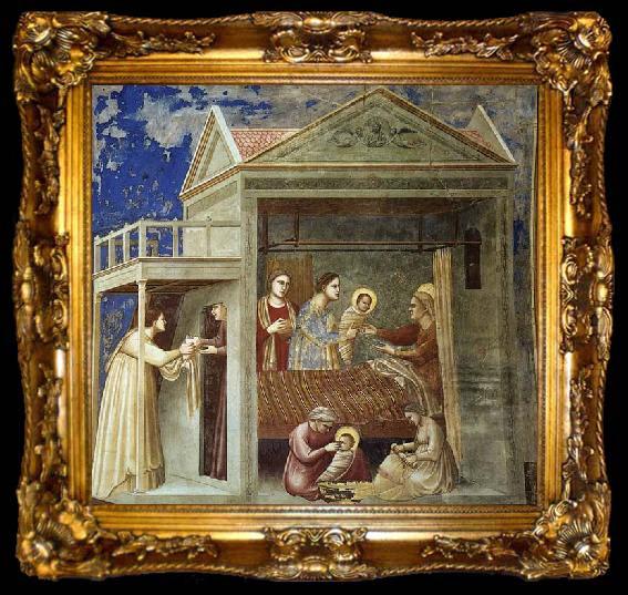 framed  GIOTTO di Bondone The Birth of the Virgin, ta009-2