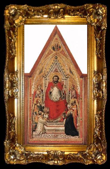 framed  GIOTTO di Bondone The Stefaneschi Triptych: St Peter Enthroned, ta009-2