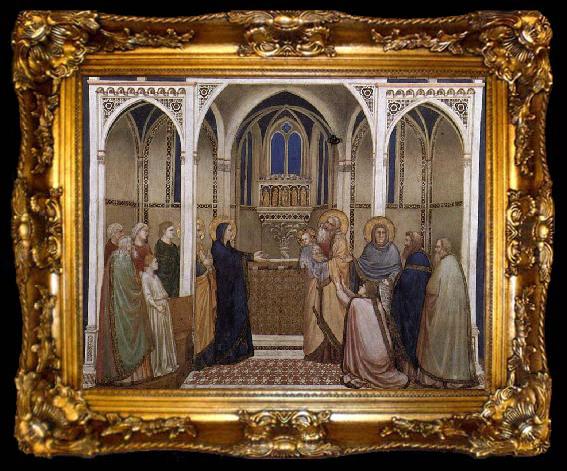 framed  GIOTTO di Bondone Presentation of Christ in the Temple, ta009-2