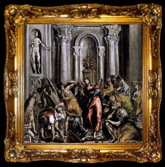 framed  GRECO, El The Purification of the Temple after, ta009-2