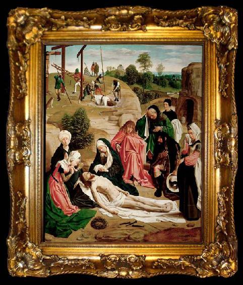 framed  Geertgen Tot Sint Jans Geertgen painted The Lamentation of Christ for the altarpiece of the monastery of the Knights of Saint John in Haarlem, ta009-2
