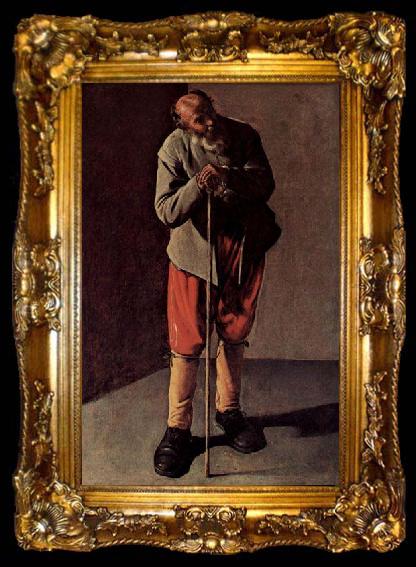 framed  Georges de La Tour Portrait of an Old Man,, ta009-2