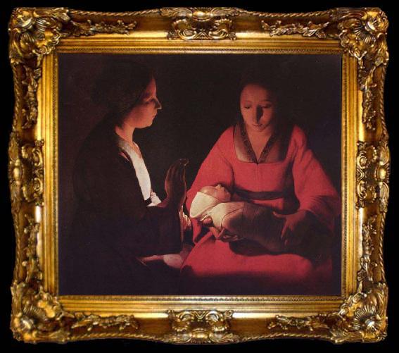 framed  Georges de La Tour The Newborn Christ, ta009-2