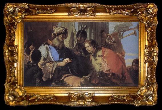 framed  Giovanni Battista Tiepolo Joseph received the hand of Pharaoh, Central, ta009-2