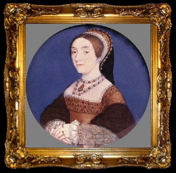 framed  HOLBEIN, Hans the Younger Portrait of an Unknown Lady, ta009-2