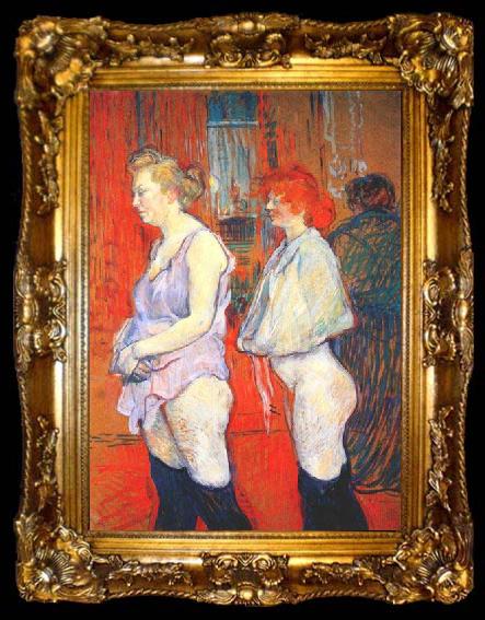 framed  Henri de toulouse-lautrec The Medical Inspection at the Rue des Moulins Brothel, ta009-2