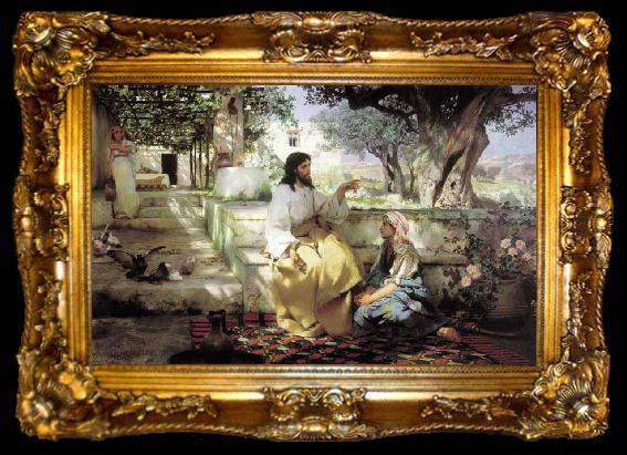 framed  Henryk Siemiradzki Christ with Martha and Maria,, ta009-2