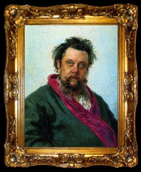 framed  Ilya Repin Composer Modest Mussorgsky, ta009-2