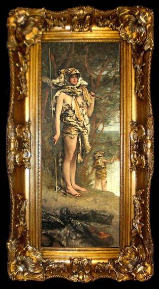 framed  James Tissot La femme Prehistorique, ta009-2