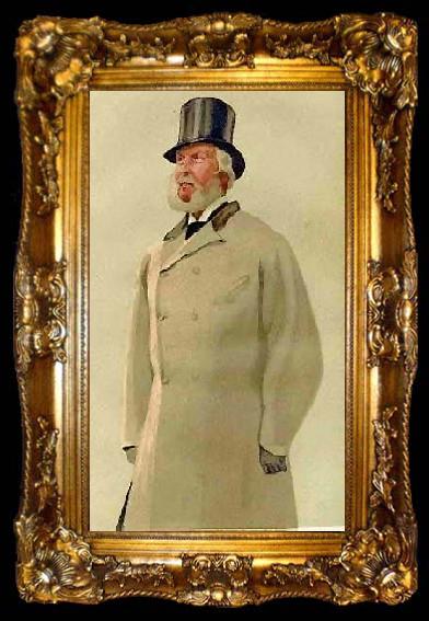 framed  James Tissot Major General The Hon. James MacDonald, sketch for Vanity Fair,, ta009-2