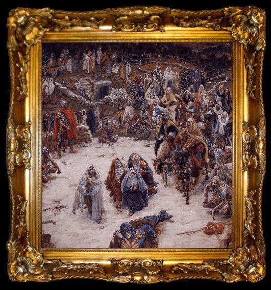 framed  James Tissot What Our Saviour Saw from the Cross, ta009-2