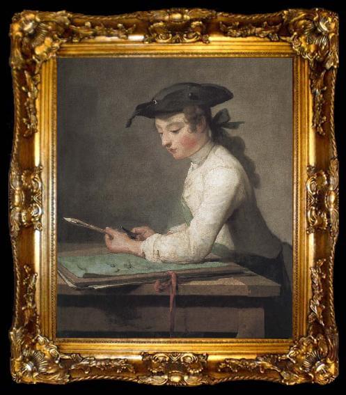 framed  Jean Baptiste Simeon Chardin Young drafters, ta009-2