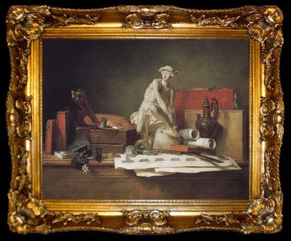 framed  Jean Baptiste Simeon Chardin And draw a Medal, ta009-2