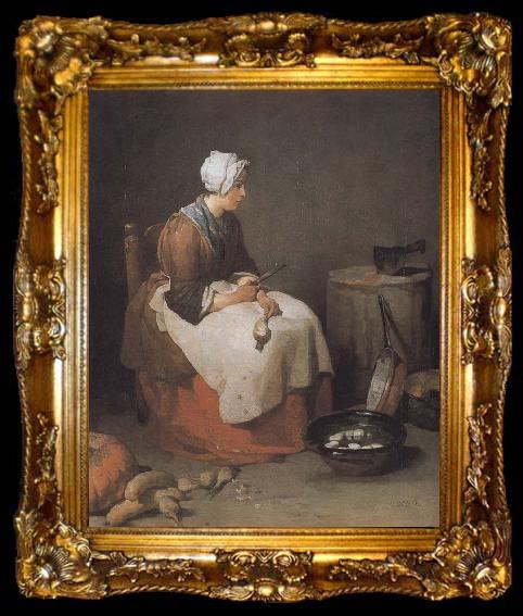 framed  Jean Baptiste Simeon Chardin Exhausted radish skin s mother, ta009-2