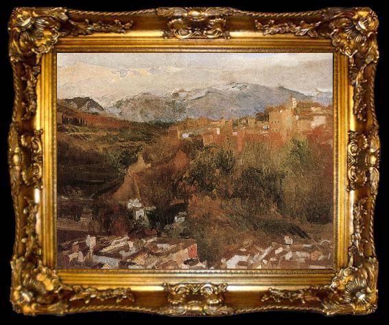 framed  Joaquin Sorolla Mountains, ta009-2