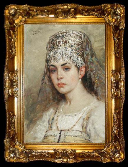 framed  Konstantin Makovsky Boyaryshnya, ta009-2
