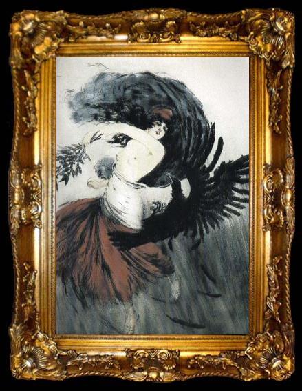 framed  Louis Lcart Raptor, ta009-2