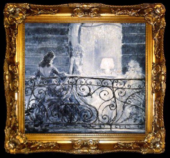 framed  Louis Lcart Balcony, ta009-2