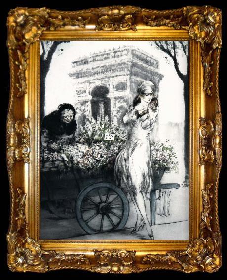 framed  Louis Lcart Flower people, ta009-2