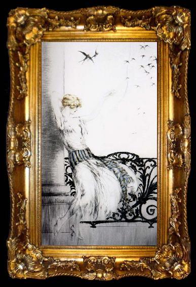 framed  Louis Lcart Swallow, ta009-2