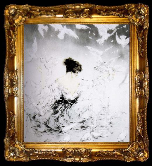 framed  Louis Lcart Pigeon, ta009-2