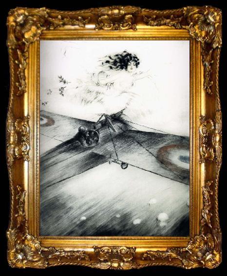 framed  Louis Lcart Aircraft, ta009-2