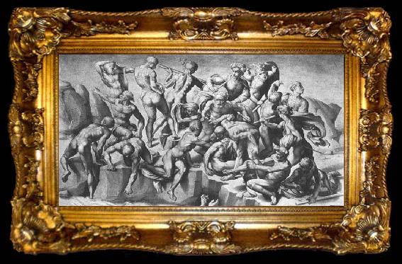 framed  Michelangelo Buonarroti Battle of Cascina, ta009-2