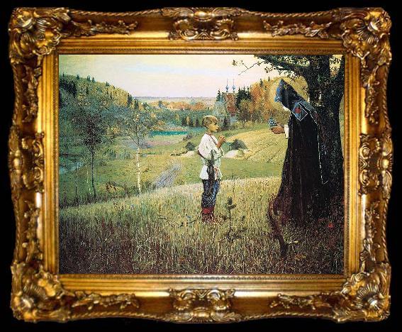 framed  Mikhail Nesterov The Vision of the Youth Bartholomew, ta009-2