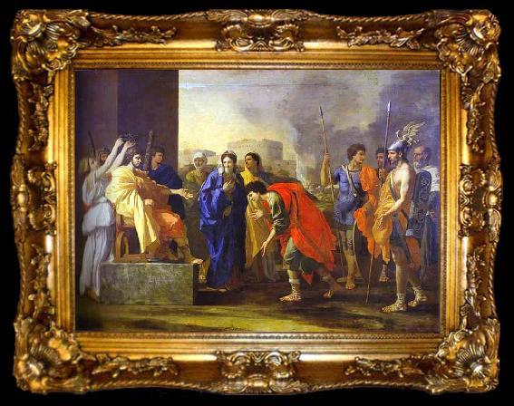 framed  Nicolas Poussin The Continence of Scipio,, ta009-2