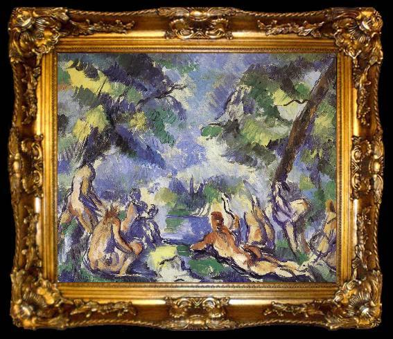 framed  Paul Cezanne Bath nine women who, ta009-2