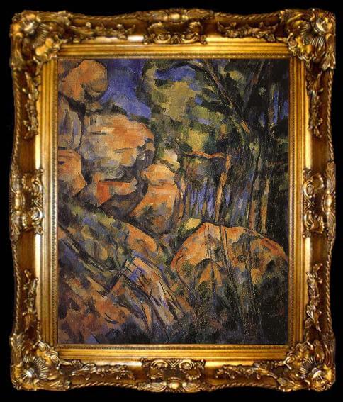 framed  Paul Cezanne near the rock cave, ta009-2