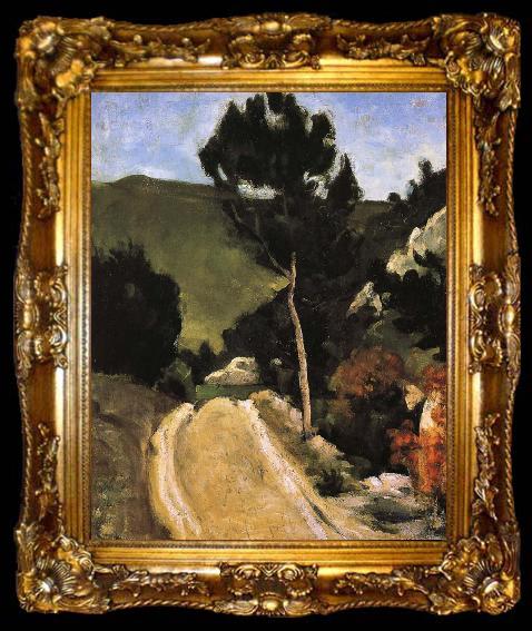 framed  Paul Cezanne road Provence, ta009-2