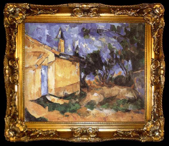 framed  Paul Cezanne dorpen, ta009-2